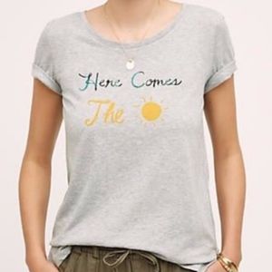 Anthropologie - Here Comes the Sun Graphic Tee (L)